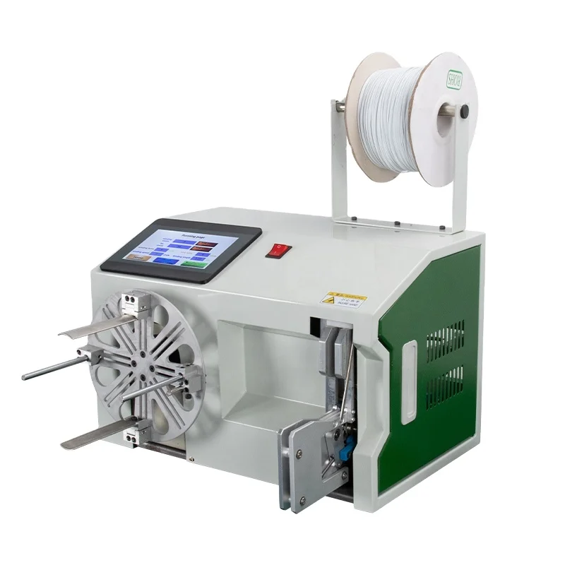 Hot selling Automatic sheathed Wire Coiling Tying tie Winding Machine USB data cable Binding tool