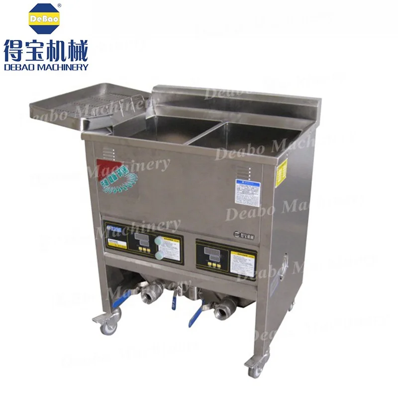 DBD2/4 Cooking Equipment Propane 2 Tank 2 Basket Gas Deep Fryer With Temperature Control