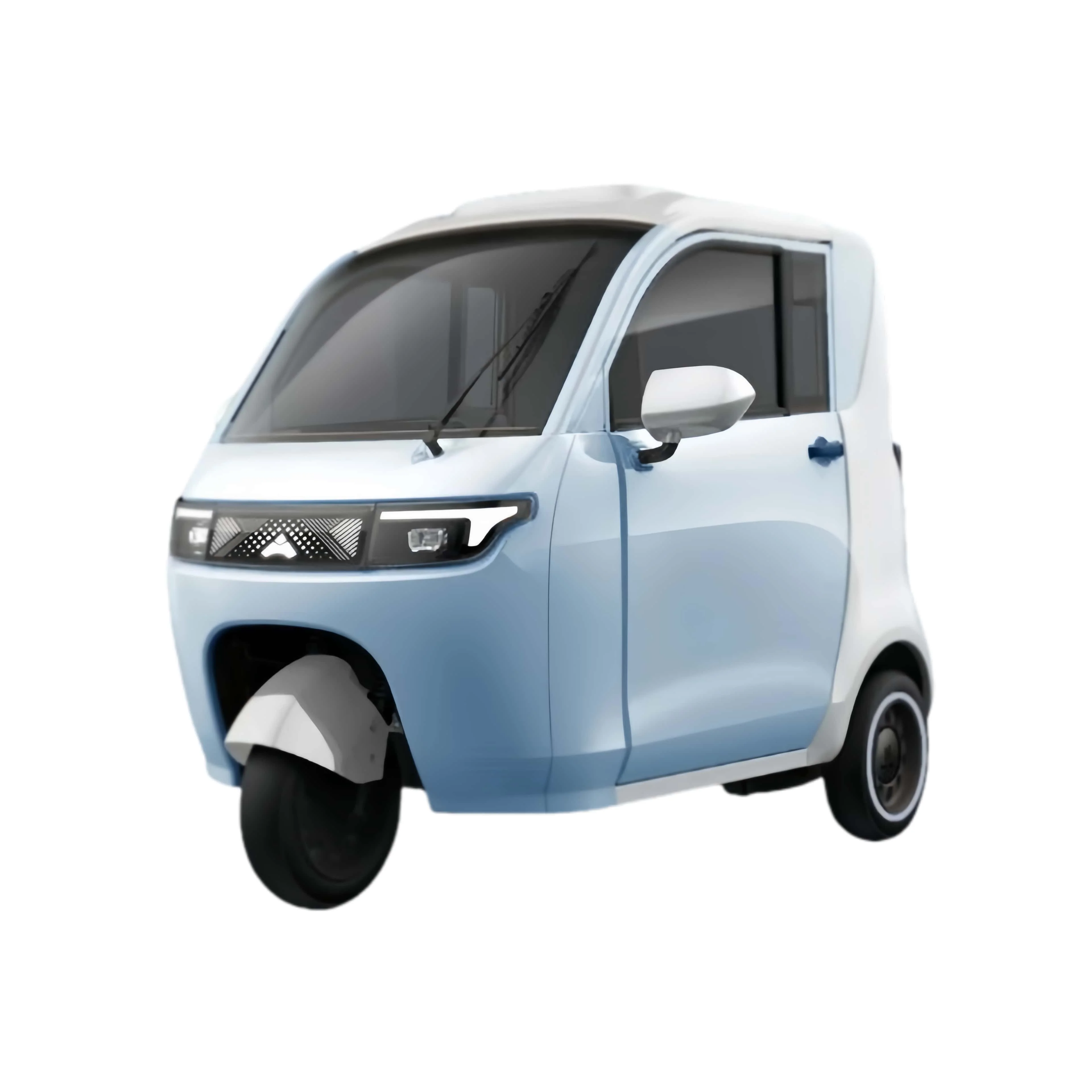60V 3-Wheel Electric Motorcycle Car with Closed Drive Cabin China Tricycle