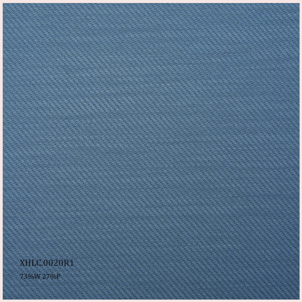 Twill Jacquard Organic Merino Wool Blends Knit Fabric 73%W 27%P Fabric For Coat Sweater Dress Sportswear Suit T-shirt