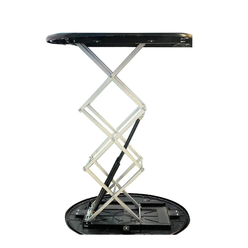 Portable Promotion Triangle Pop up Fabric Counter Table Folding Trade Show Podium for Exhibition