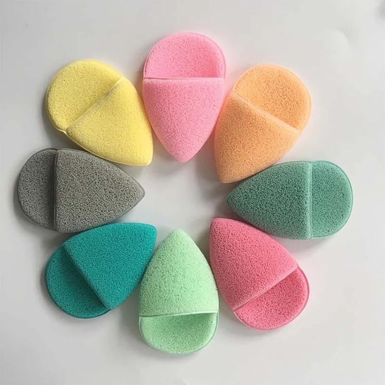 Mini Finger Air Cushion Puff Multi colored Convenience Makeup Sponge For Women