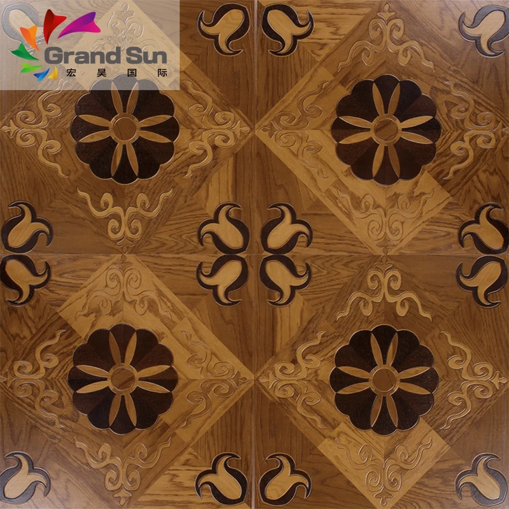 German non slip embossed parquet laminate flooring China factory
