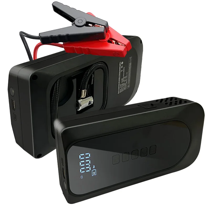 Portable 2 in 1 multi function jump starter with air compressor, 300a car jump starter and tire inflator for gas diesel engine