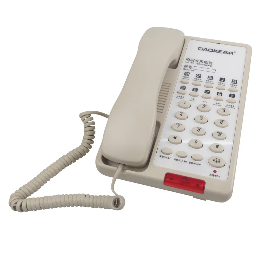Customized Logo Hotel Phone System Desk Land Line Telephone For Hotel Room Bathroom phone