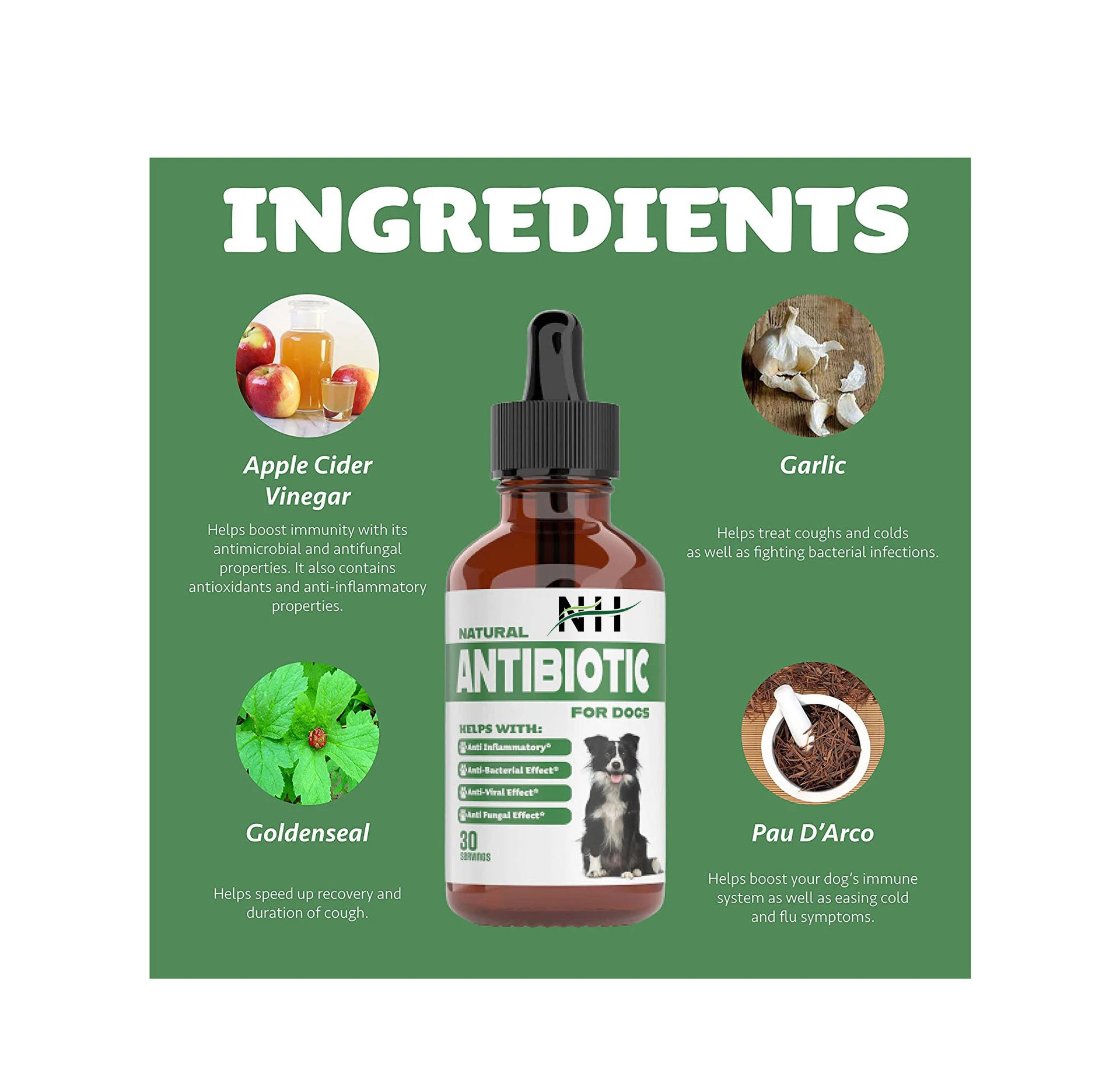 High End Pet Supplements Natural Antibiotics for Dogs Pet Health Care & Supplements Drops