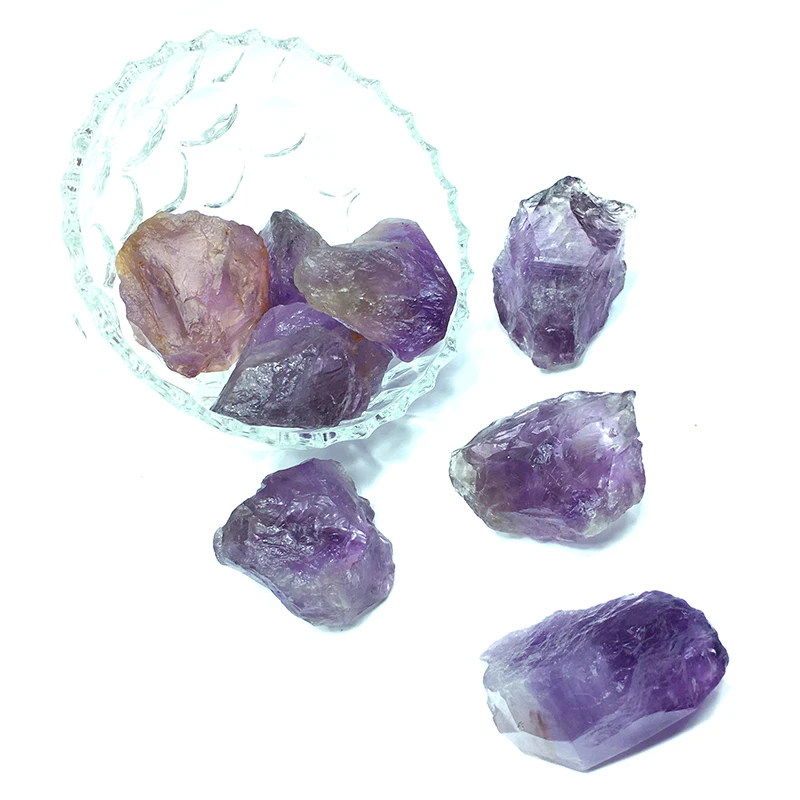 wholesale Natural crystal stones kilogram decoration jumbo size clear raw Uruguayan amethyst stone