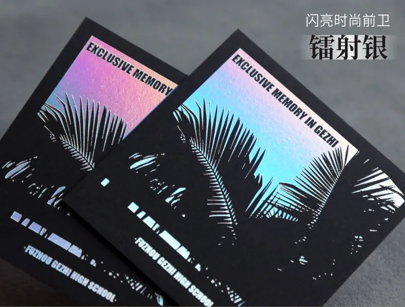 Customized Holographic Design Business Card Thank You Note Card