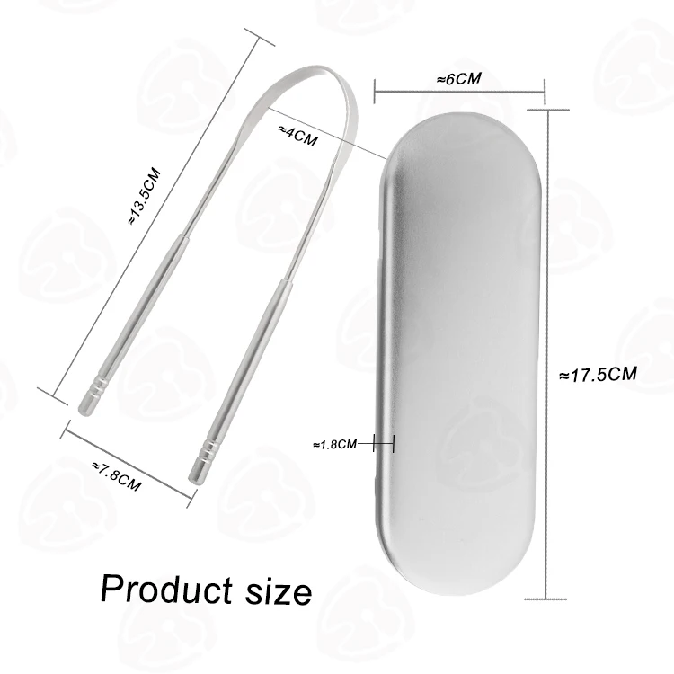 New Clean Up The Mouth Oral Tongue Cleaner Brush Oral Hygiene Care Tools Stainless Steel Copper Tongue Scraper For Adult