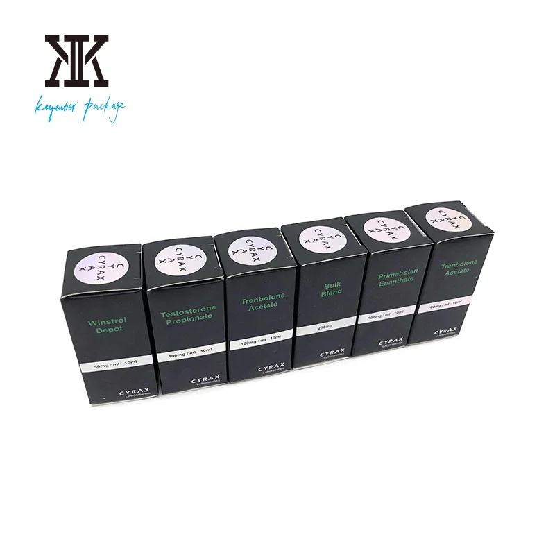 10ml vial packaging 250gsm hologram stamping vial box packaging