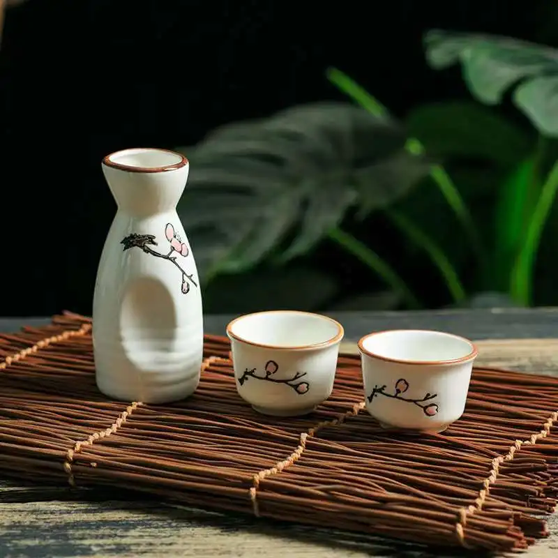 Набор японских керамических бутылок и чашек сакэ Soju фарфоровая бутылка для вина бокал керамический набор безопасный японского
