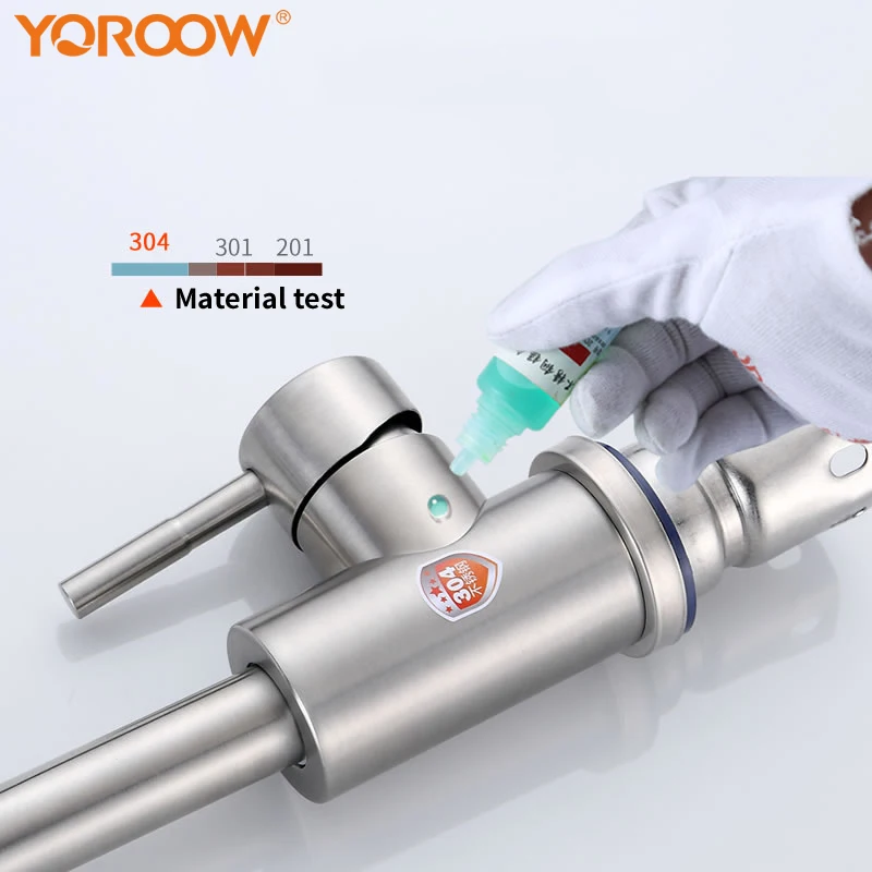 Смеситель для кухни Современный матовый никель 360 градусов Поворотный гибкий шланг кухонная раковина кран завод 304 из нержавеющей стали Китай