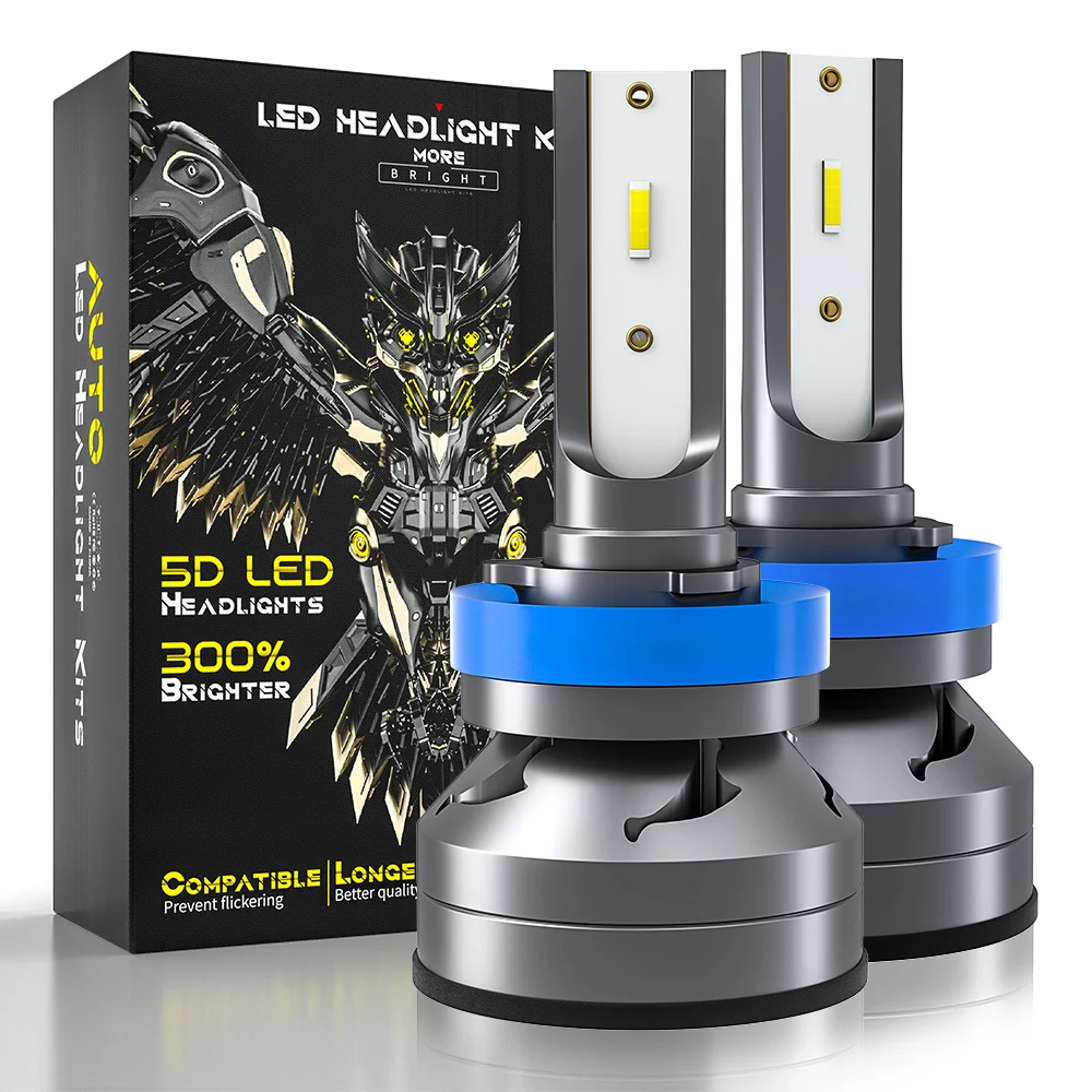 D1 CSP 1860 chip Led Car Headlight H4 H7 H11 H13 9005 LED Headlight Bulbs