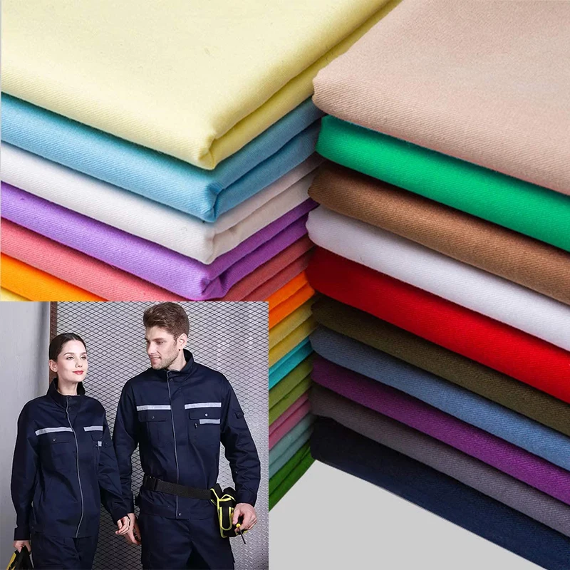 Factory supply 65% Polyester 35% Cotton TC Dyed Fabric Twill Workwear Fabric
