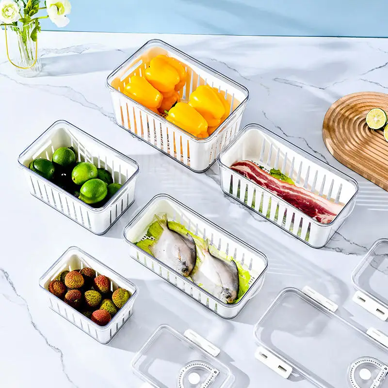 SHENGBANG Refrigerator Freshkeeping Storage Food Box Organizerfor Fridge Frischhaltedosen Organizador Acrlico Refrigerador