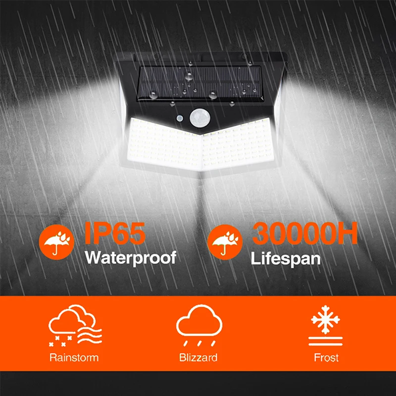 4 Sides 212LEDs 3 modes Glow PIR motion Sensor Solar Wall Lamp Garden Solar Energy Lamp Always On At Night Outdoor Street Light