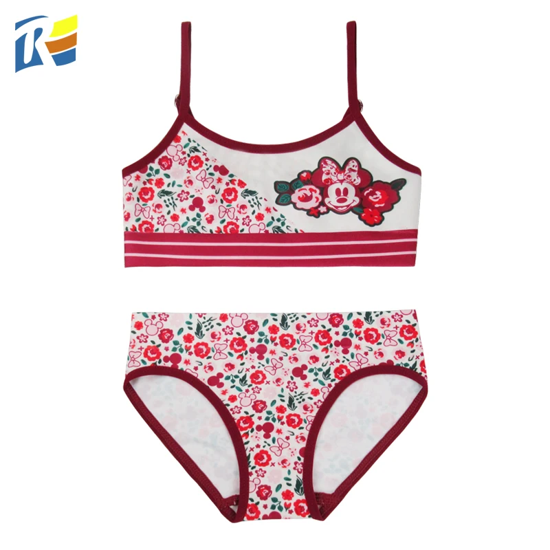 Seamless Underwear Manufacturer Customized Design Children Girls Cartoon Mickey Cute Underwear Sets for Kids