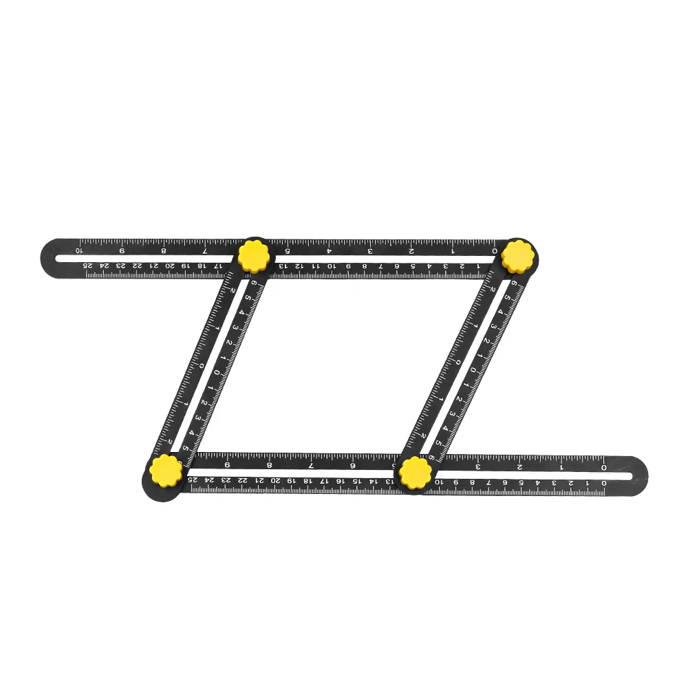 Adjustable Ruler Durable Woodworking Multi Angle Measuring Tool Multi-Angle 4 Holder Aluminium Scale Four Folding Ruler