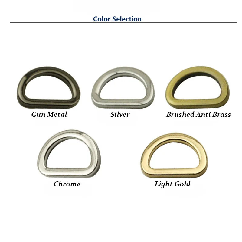 Custom 20mm Alloy Buckles Clasp D Rings Handbag Accessories Bag Straps Metal Buckle D Ring