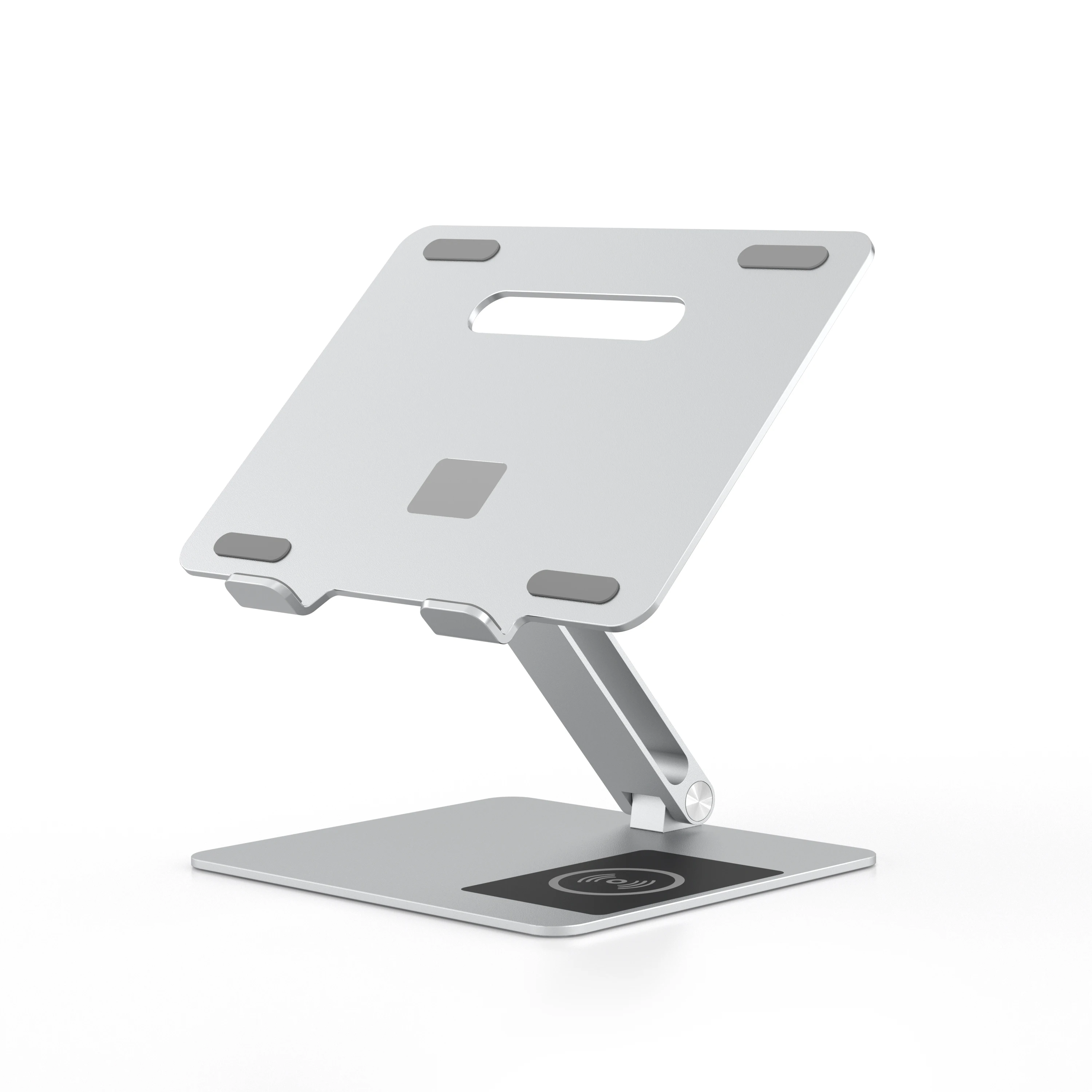 UPERGO Laptop Stand Height Adjustable Foldable Desktop Supporter Tablet Laptop Holder Stand with Wireless Charge