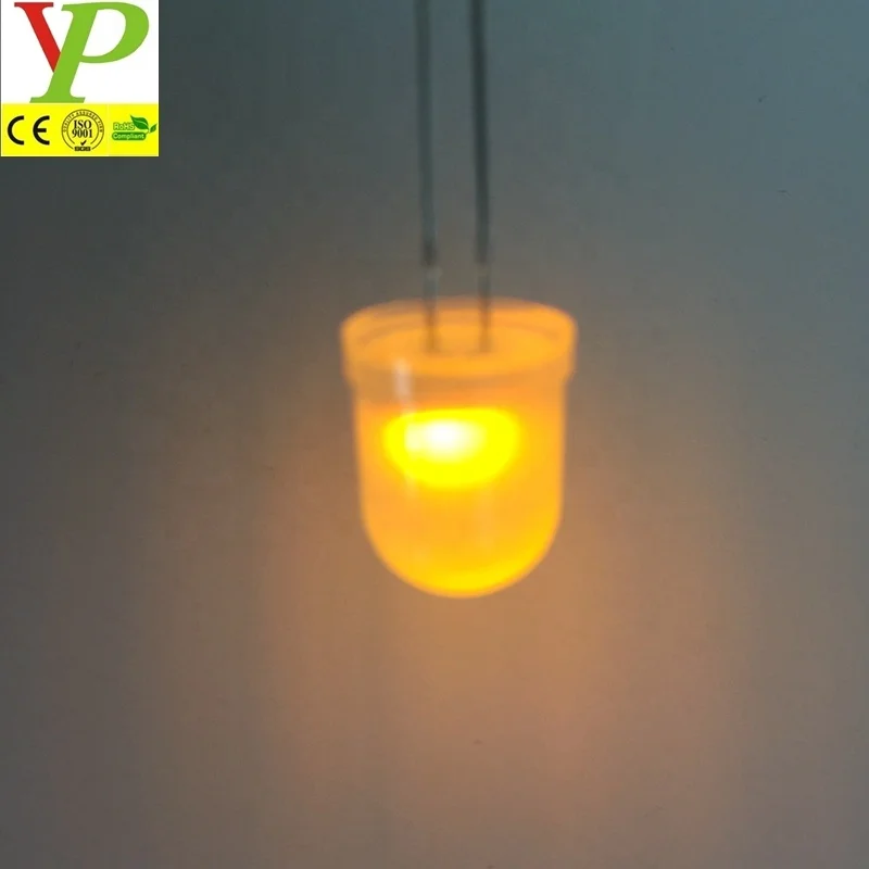 Amber flashing light 5mm/10mm candle flicker led diode 1.8-2.2v led light-emitting diode for led candle flickering