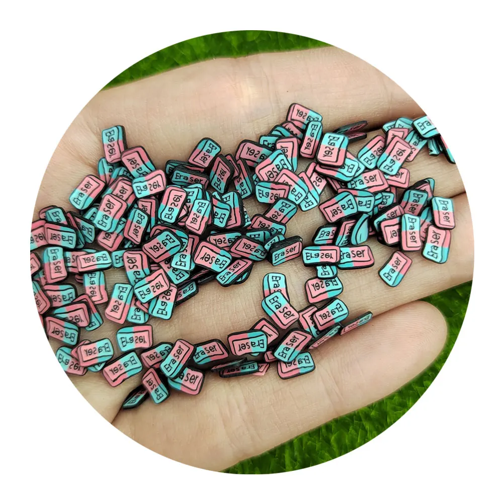 Товары для учебы полимерная глина 5 мм 10 линейка-карандаш ластик доска ломтики автобуса наполнитель слайма обратно в школу декор