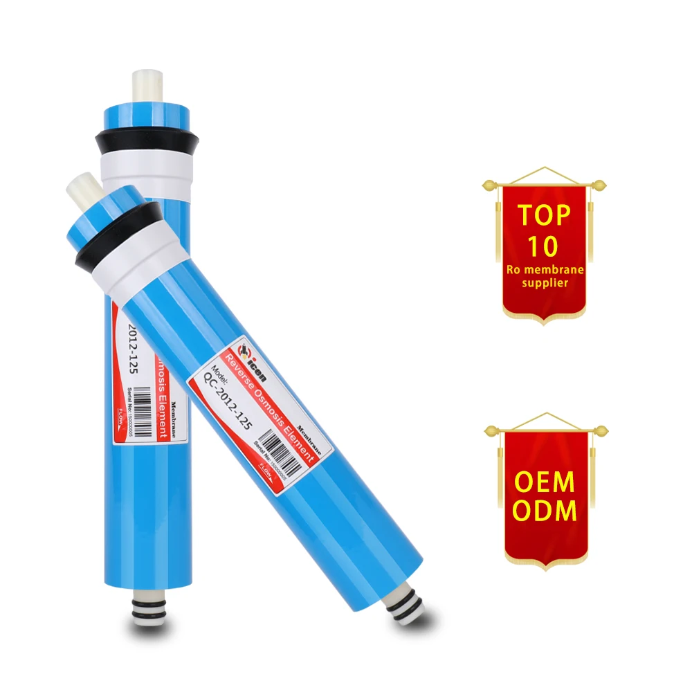 China Top 10 Ro Membranes Supplier 125GPD Alkaline Water Purifier Reverse Osmosis Membrane