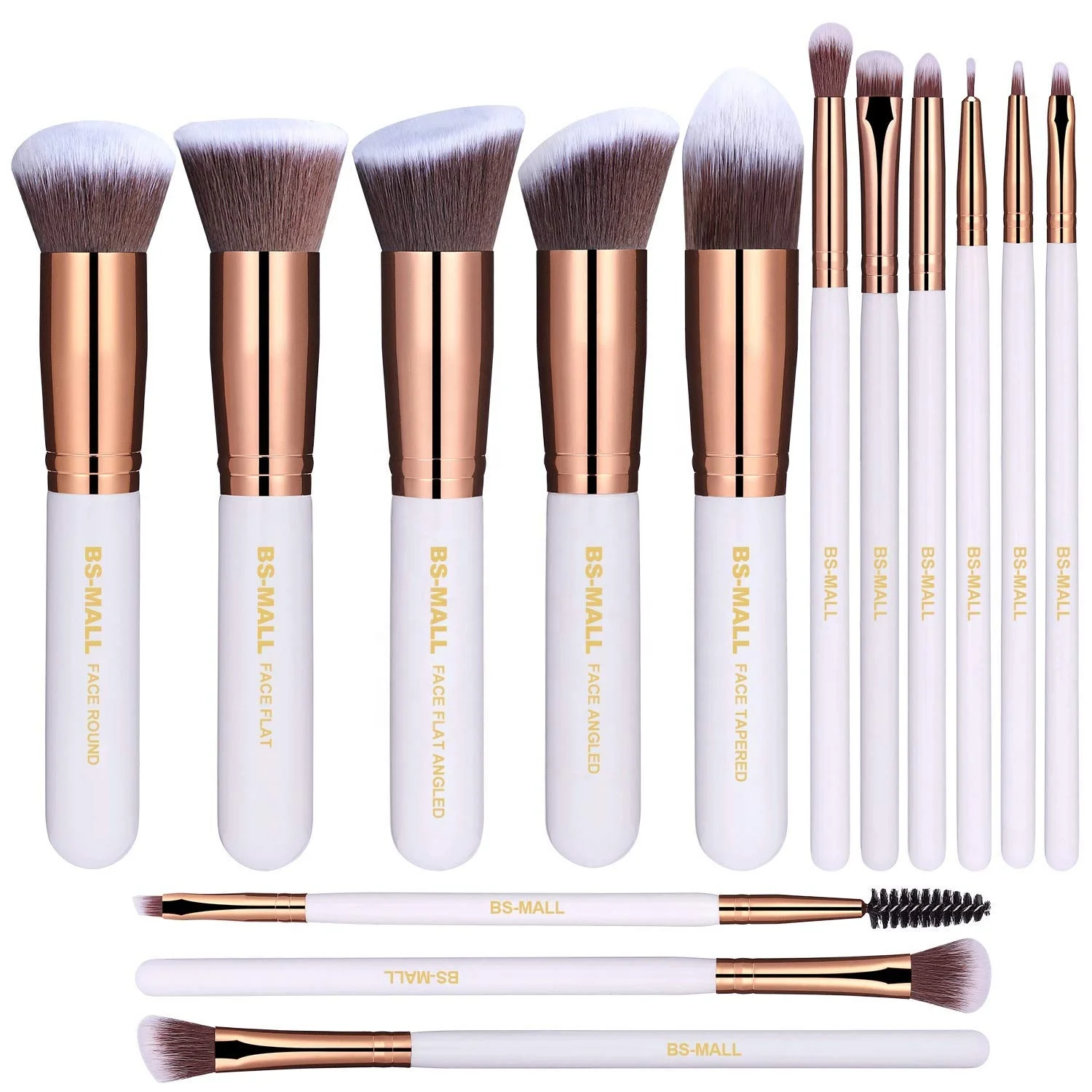 Professional 14PCS White Gold Make Up Brushes Kits Luxury Face Foundation Eyeshadow Powder Makeup Brushes Private Label