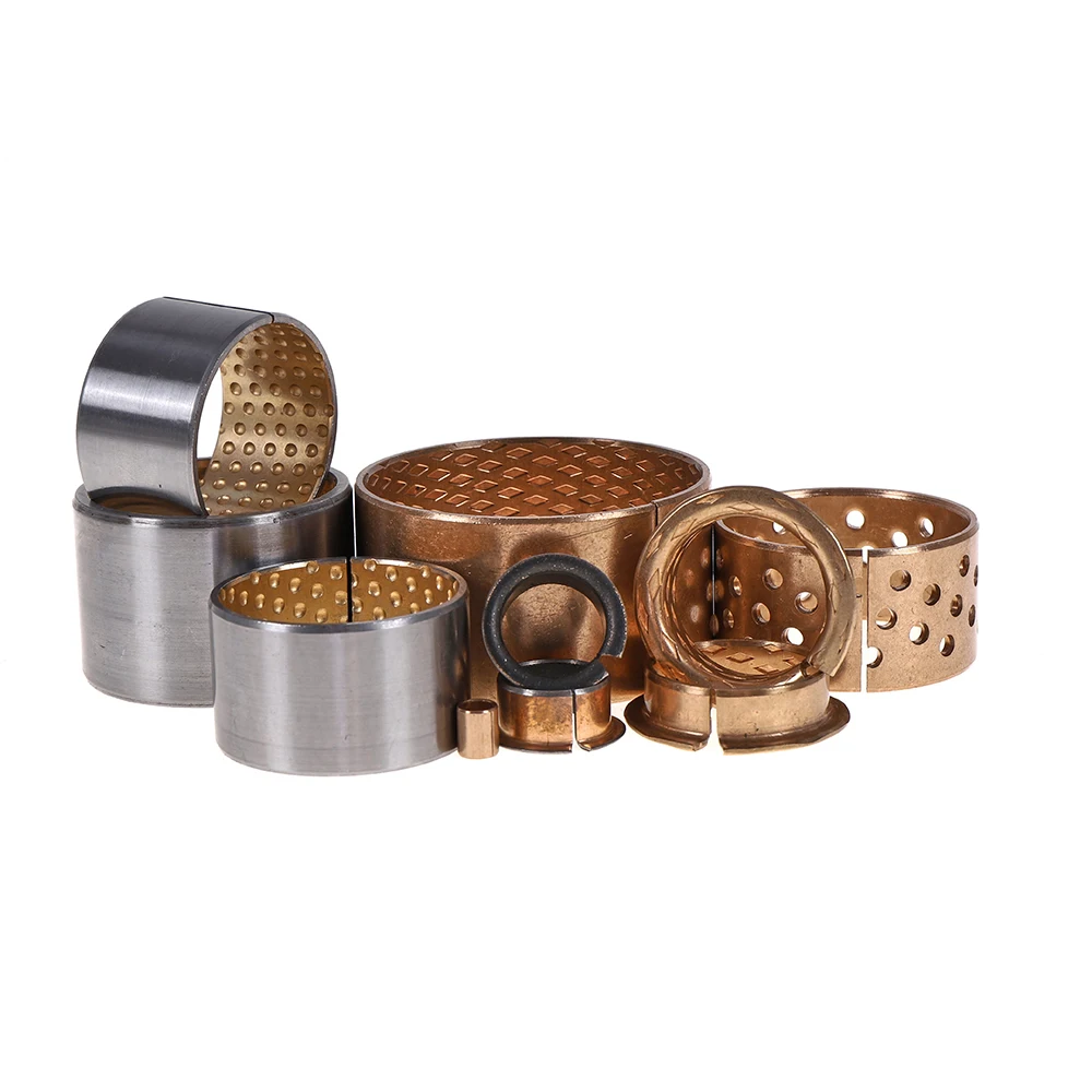 FB090 wrapped bronze bushing brass alloy sliding copper bush sintering shaft sleeve corrosion resistant self lubricating bushing