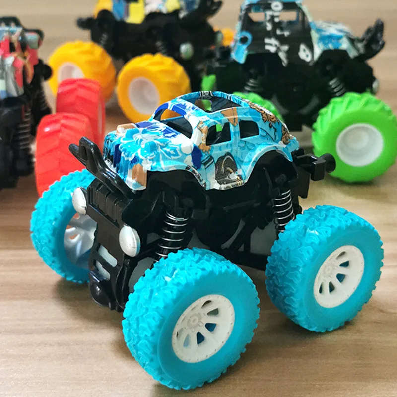 
Inertia Four-Wheel-Drive off-Road Vehicle Children Simulation Model Car Anti-Shatterproof Toy friction Car Inertia 4WD toys 