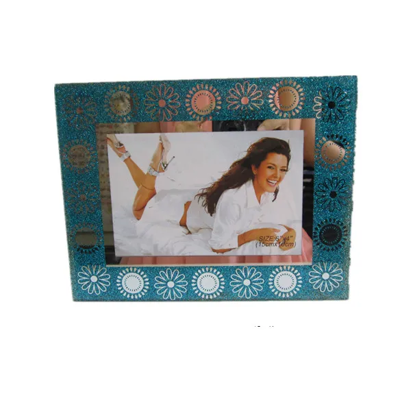 6x4 rectangle glitter glass photo frame, picture frame, custom photo frame