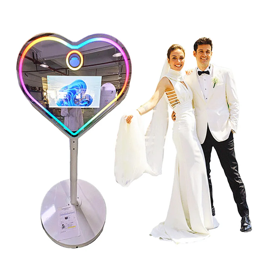 Mirror Photo Booth Machine With Printer With Led Fill Light 2022 Newest Mirror Photo Booth Affordable Magic Mirr
