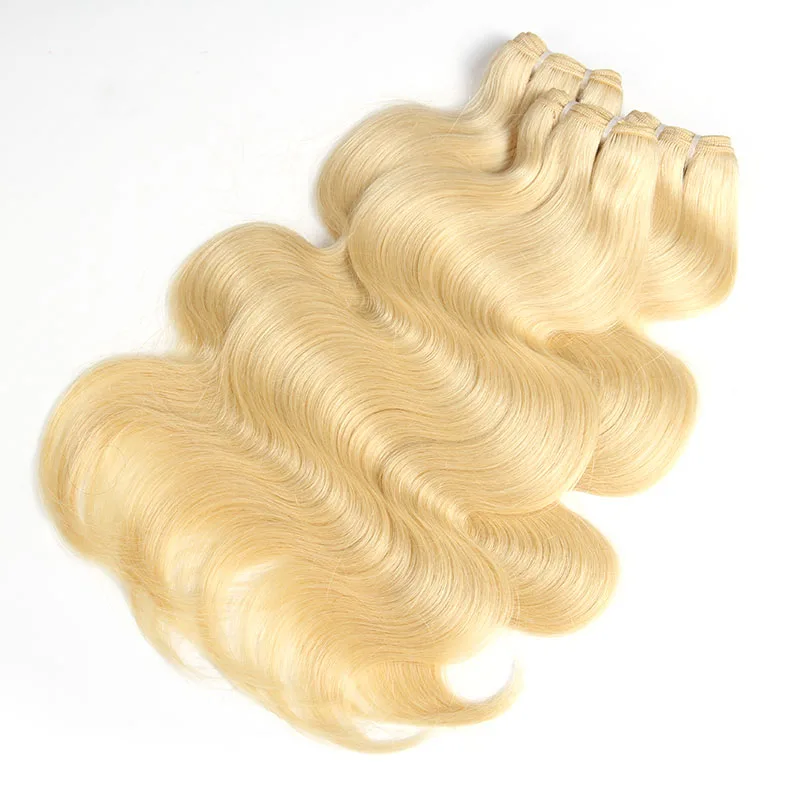 613 Honey Blonde Color Hair Extension Brazilian Hair Weave Bundle 12-30 Inch Body Wave Remy Human Hair Can Buy 1 3 4 Bundle Deal