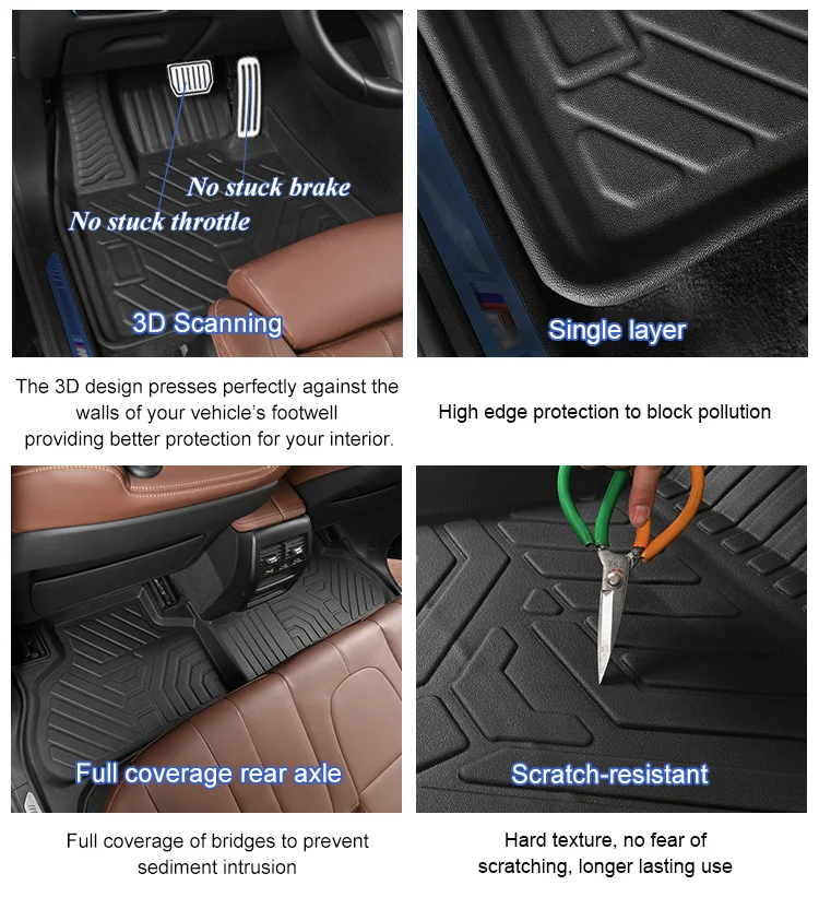 Professional Manufacture Car Interior Accessories Safety Leather Tpe Car Floor Mat Carpets for Suzuki Ertiga 2020