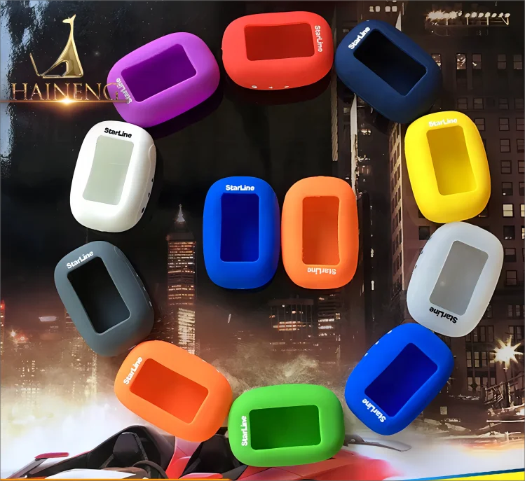 Silicone car alarm remote control case cover for Starline B92
