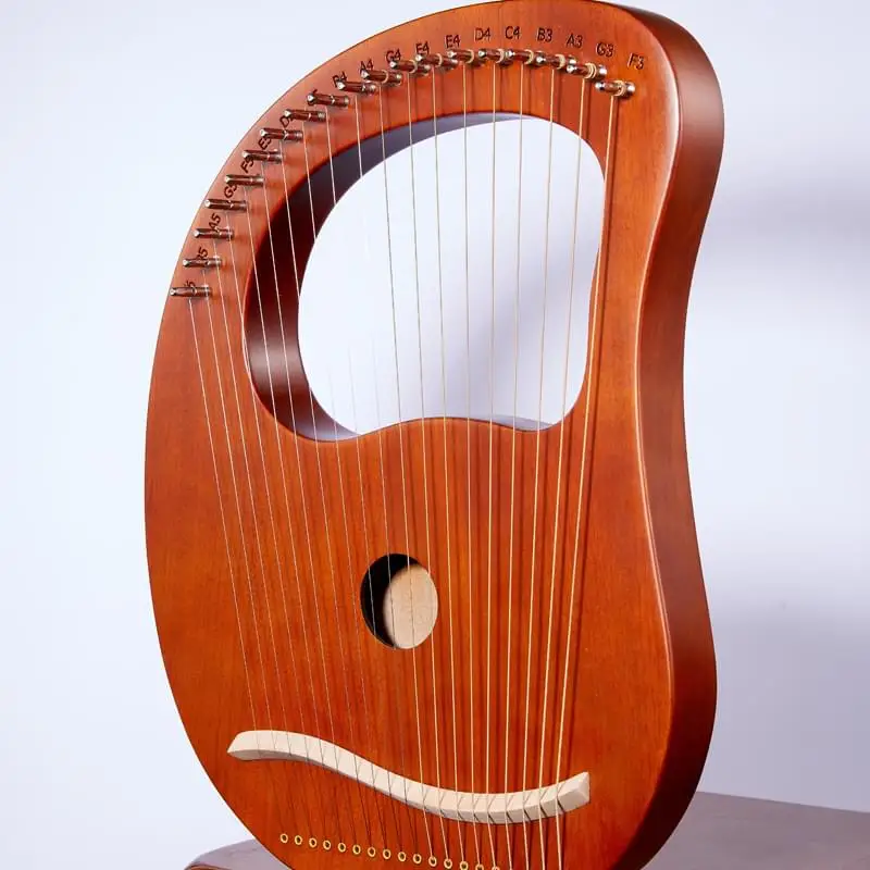 15 solid wood string lyre harp musical instrument