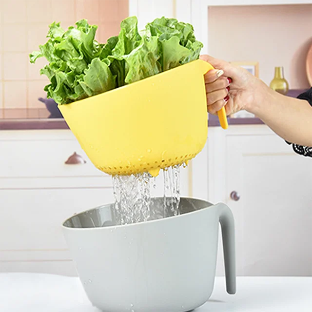 
Plastic Colander Clip On Silicone Kitchen Fruit Sink Foldable Colanders 