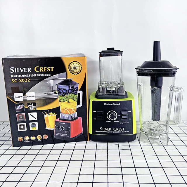 Good Quality High Power Silver Crest Double Cup Large Capacity 2.5L Square Cup Blender for Grinding and Juicing