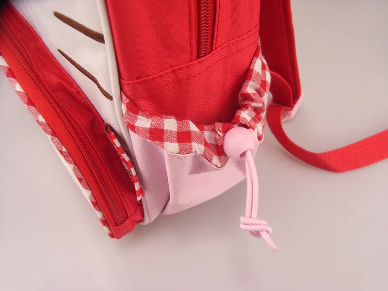 Kids Cute Cartoon Kindergarten Schoolbag Wholesale Strawberry Bow Cat Thickened Oxford Cloth Backpack for Girls