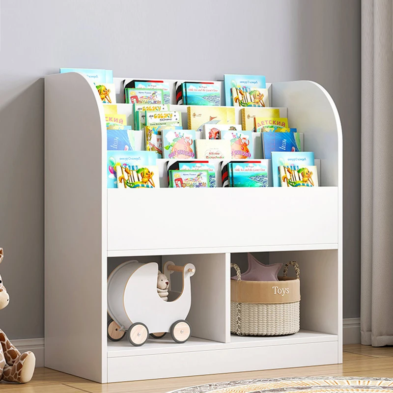Деревянная книжная полка, детский демонстрационный книжный стеллаж, шкаф для хранения игрушек для детей, школьная мебель, книжные шкафы