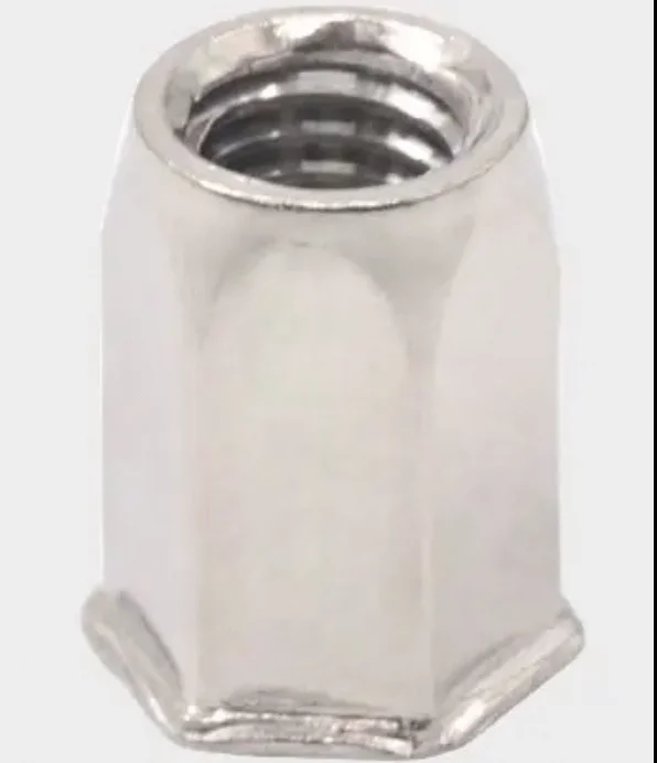 China Factory Manufacturers 304 Stainless Steel Small Countersunk Full Hexagon Rivet Nuts M3 Thread Square Nut Metric