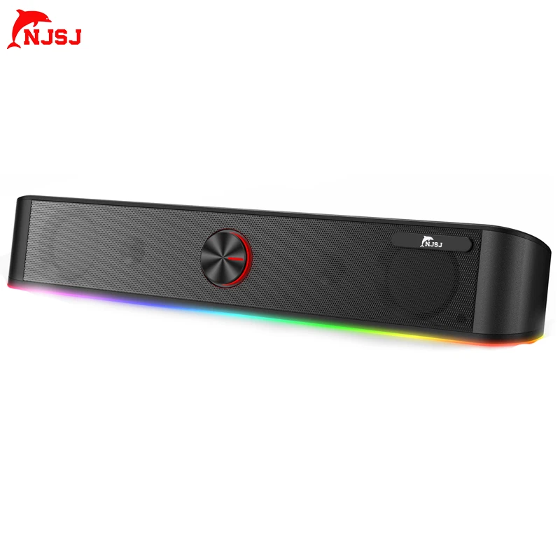 NJSJ новый дизайн RGB игровой компьютер bt динамик длинноходная звуковая панель с USB Bluetooth