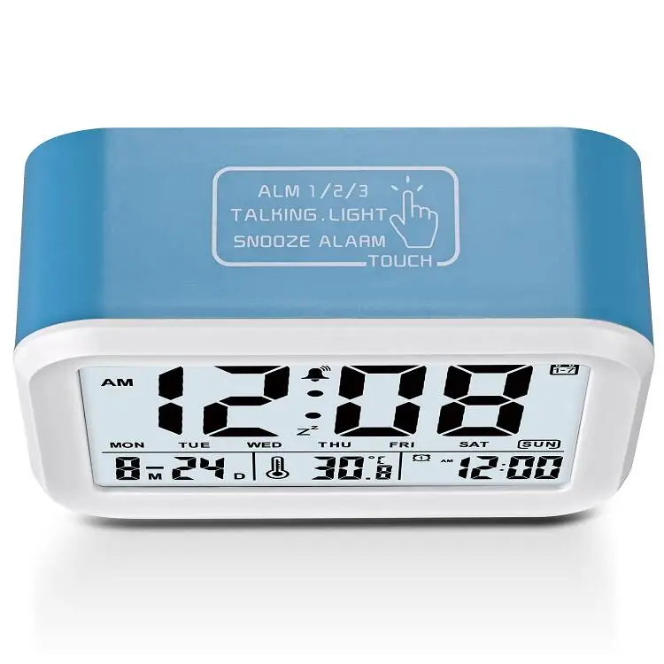intelligent powerful functions smart light glowing talking digital workday alarm clock