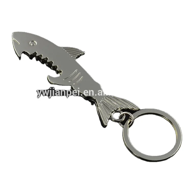 Promotion Gift Shark Shape Metal Beer Bottle Opener Keychain