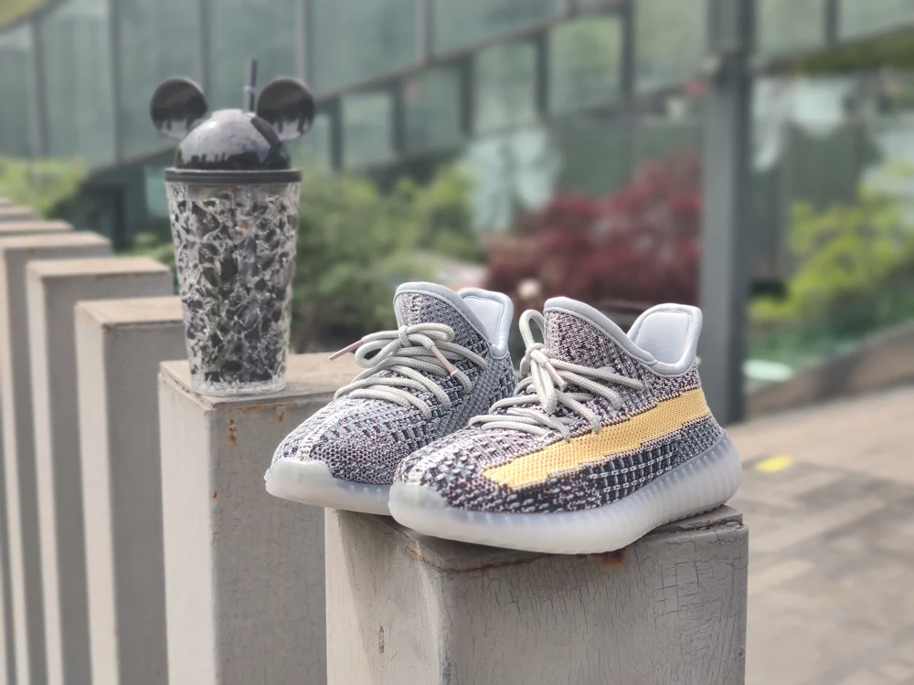 Кроссовки Yeezy из ткани с мягкой подошвой, удобные дышащие кроссовки со шнуровкой для мальчиков и девочек