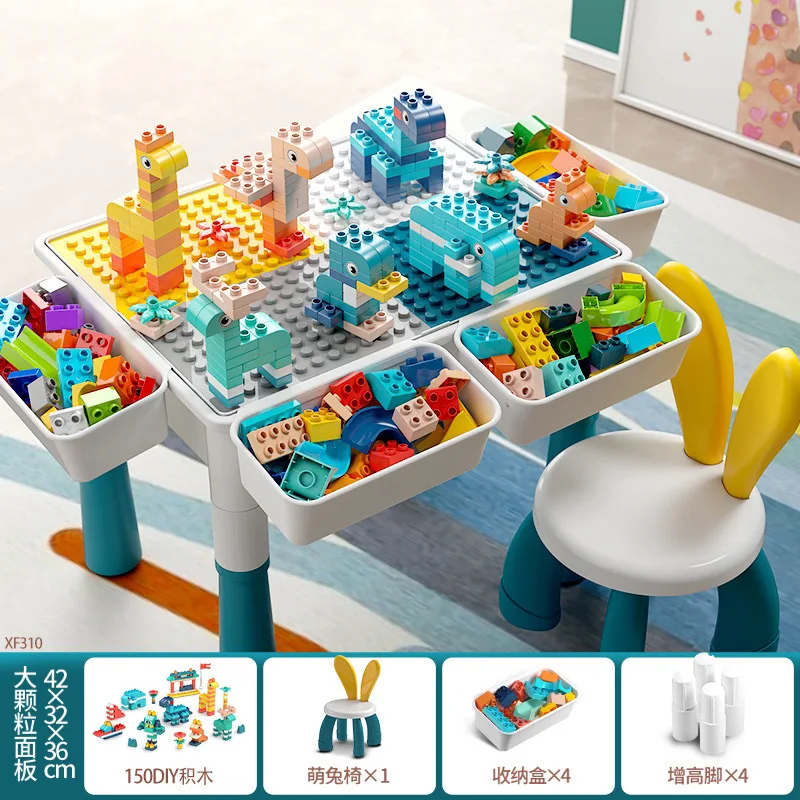 YuBon Cartoon Mini Functional building block table Assembled Bricks Anime Figure Model Building Blocks Puzzle educational Toy