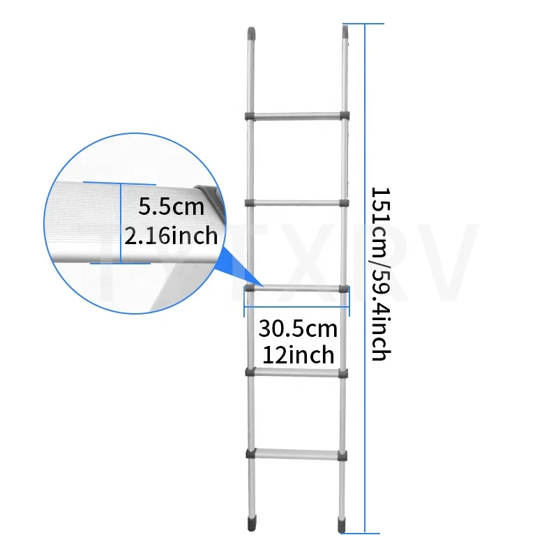 HEYRV Rv High quality motorhome Telescopic ladder Anti-oxidation Aluminium Indoor Alloy Ladder Caravan Indoor Ladder