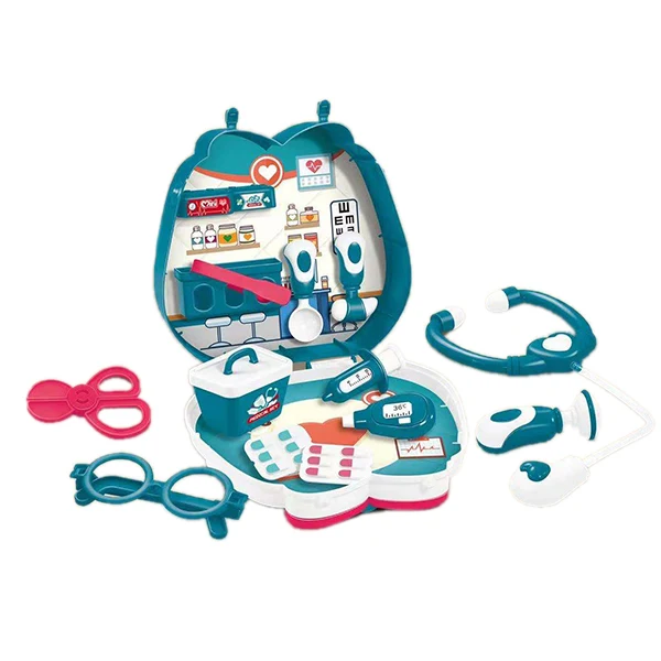 13pcs popular  shoulder Bag kids doctor medical set plastic toy doctor kit