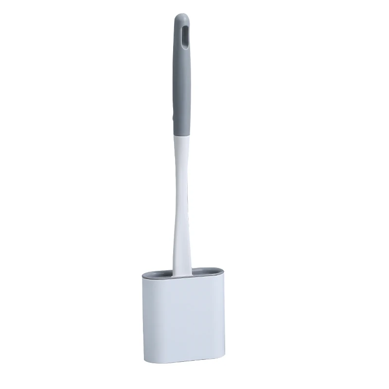 No Slip Wall Toilet brush with Eco-friendly Soft Silicone Flex Cleaning System TPR Handle Toilet Brush