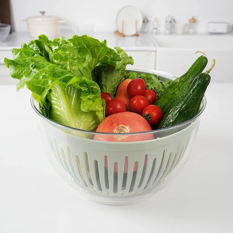 Multifunctional Manual Washer Clean Spinner Fruit Vegetable Dryer Spinner Good Grips Plastic Large Salad Spinner with Bowl